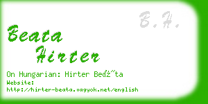 beata hirter business card